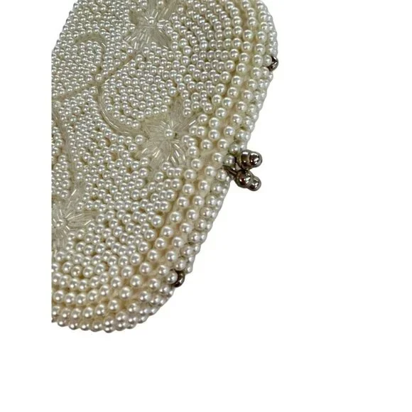 Bon Soir Vintage 1950s Beaded Clutch Handbag Hand Made in Japan Italian Beads We - Picture 4 of 6